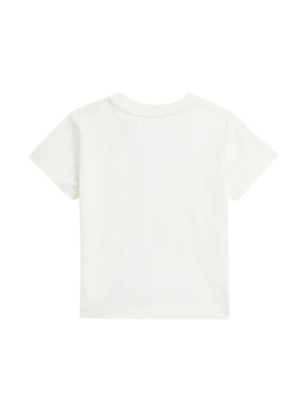 T-shirt bianca con stampa per neonato