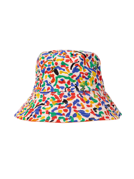 Cappello alla pescatora multicolor reversibile per bambina