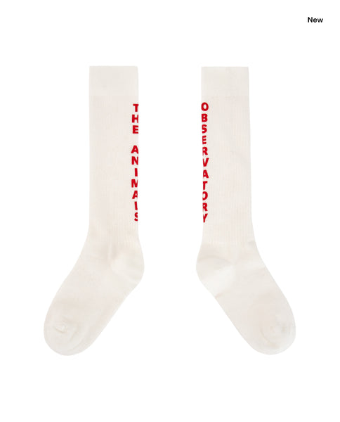 Calzino bianco con logo rosso per bambini