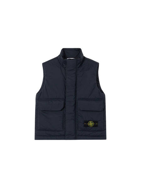 Gilet blu imbottito con logo per bambino