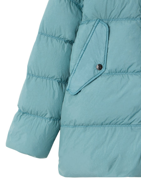 Piumino carta da zucchero con cappuccio per bambino