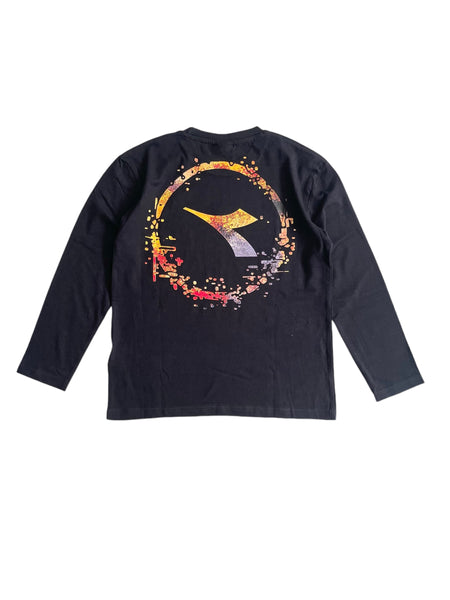 T-shirt nera con logo per bambino