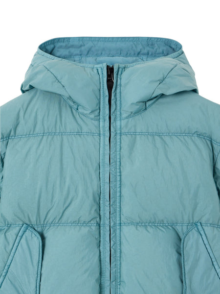 Piumino carta da zucchero con cappuccio per bambino