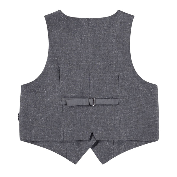 Gilet grigio con filo argentato per bambina