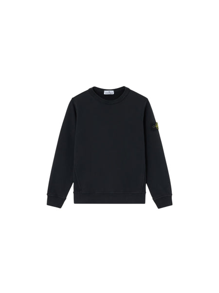 Felpa nera con logo per bambino