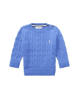 Maglia avio in cotone a trecce per neonati