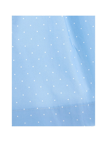 Pantalone celeste a pois bianchi per bambina