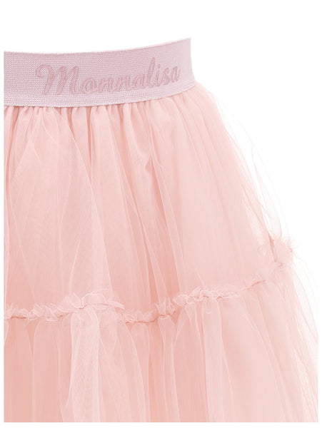Gonna in tulle rosa per bambina