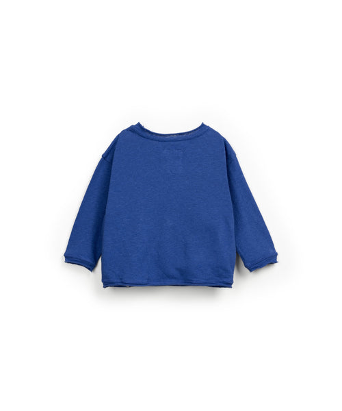 Maglia blu con taschino per neonato
