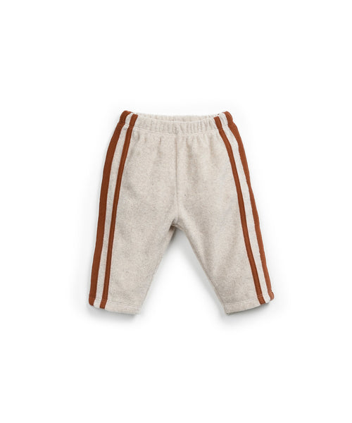 Pantalone in spugna écru per neonati