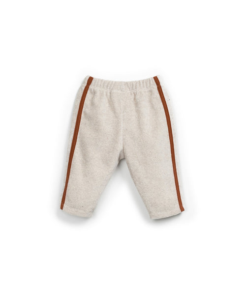 Pantalone in spugna écru per neonati