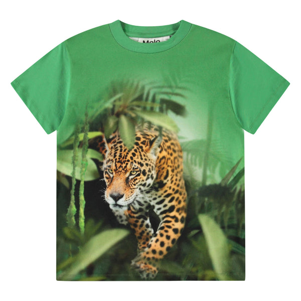 T-shirt verde con stampa all over per bambino