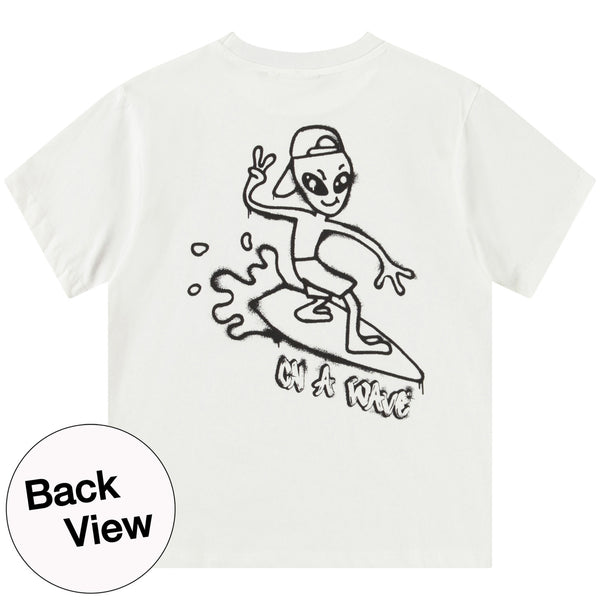 T-shirt bianca con stampa per bambino