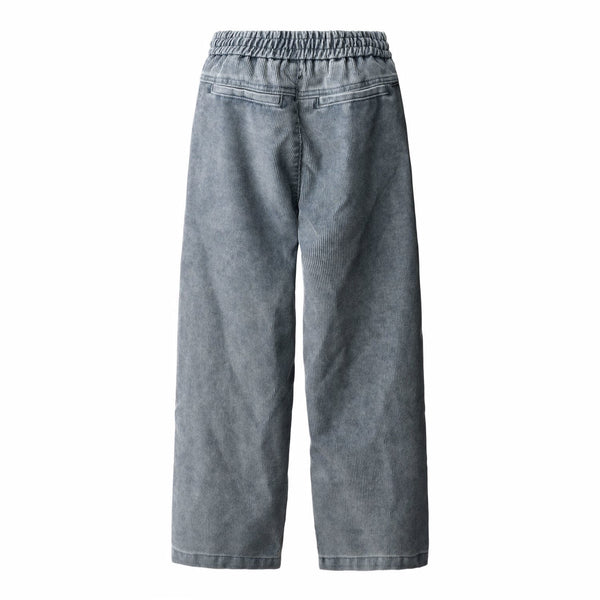 Pantalone grigio in velluto a costine per neonato e bambino