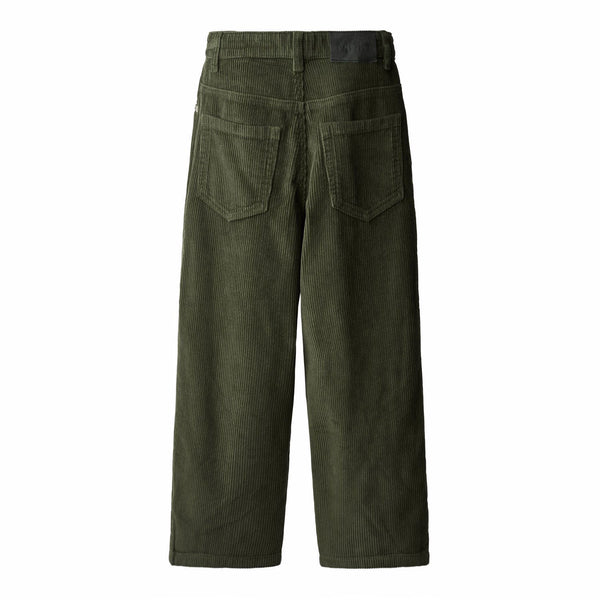 Pantalone in velluto a coste verdone per bambini