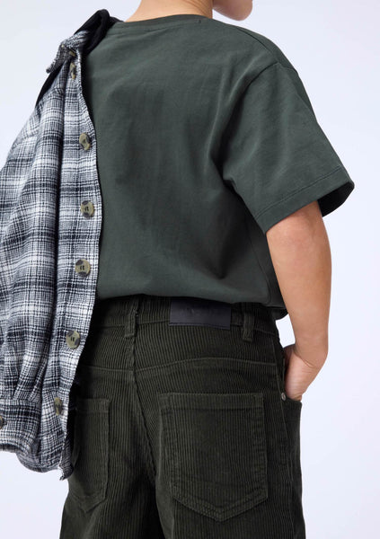 Pantalone in velluto a coste verdone per bambini