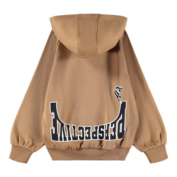 Felpa marrone con stampe per bambino