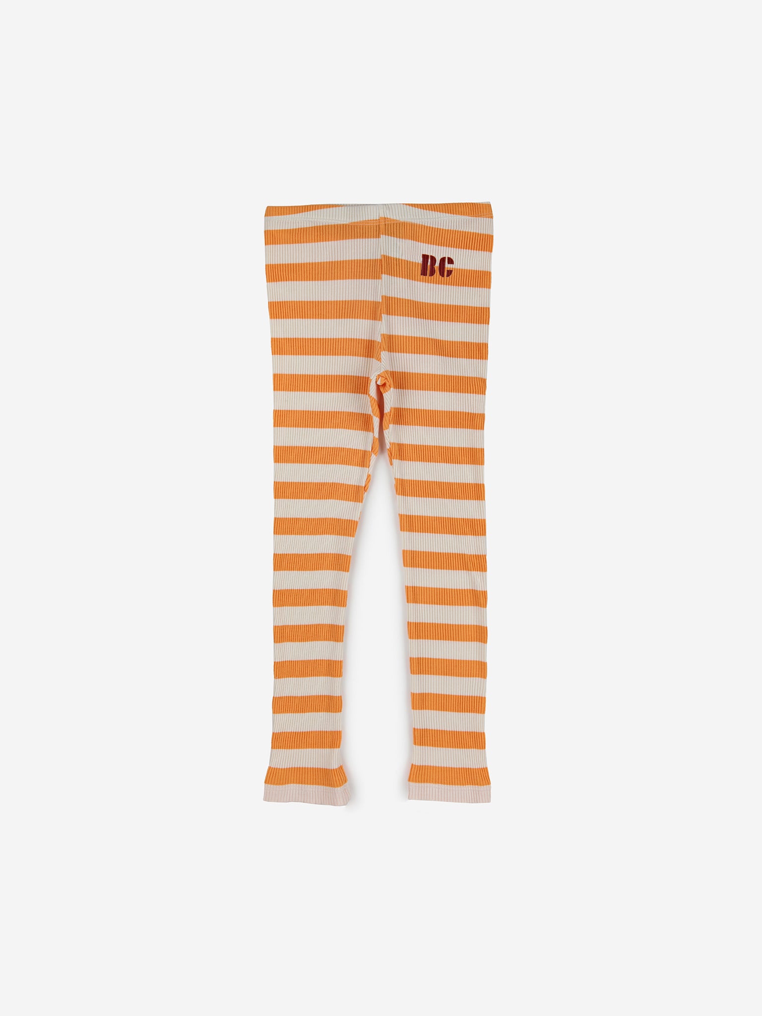 Leggings a righe beige-arancio per neonata e bambina