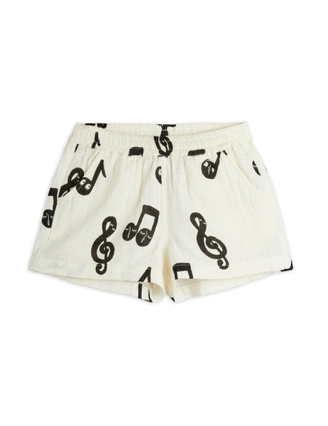 Short panna con note musicali per neonati e bambini