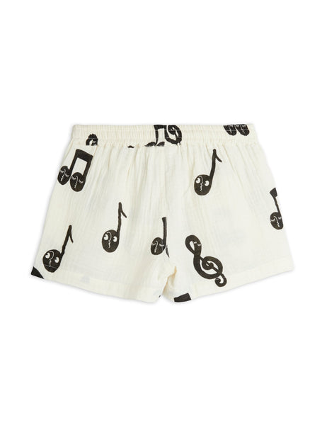 Short panna con note musicali per neonati e bambini