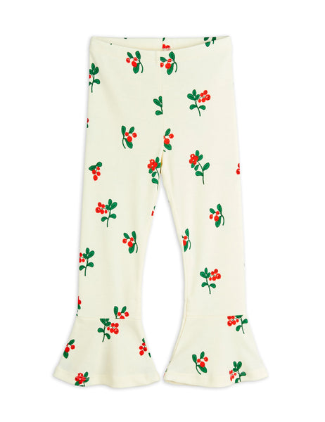 Leggings crema con mirtilli rossi per neonata e bambina