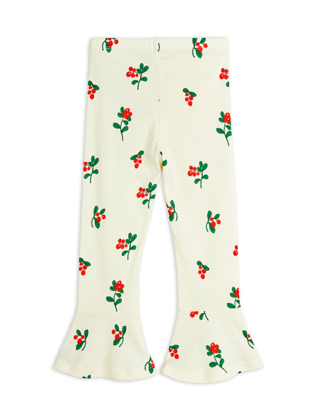 Leggings crema con mirtilli rossi per neonata e bambina