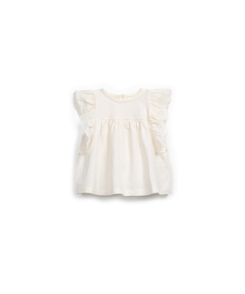 Maxi t-shirt panna per neonata