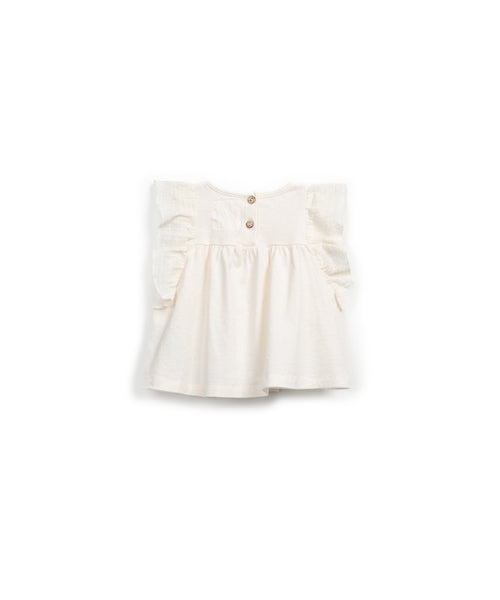 Maxi t-shirt panna per neonata