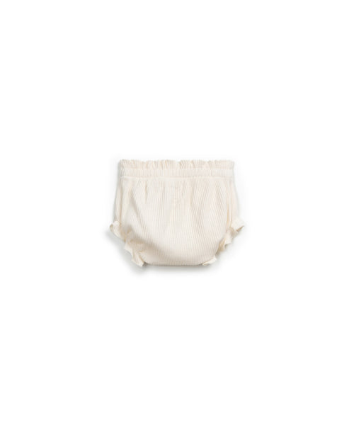 Culotte a costine panna per neonata