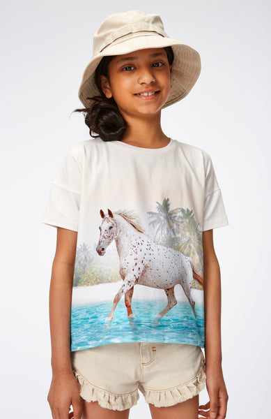 T-shirt con stampa per bambina