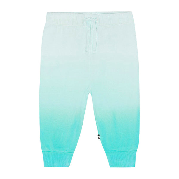 Pantalone in felpa sfumato azzurro per neonati