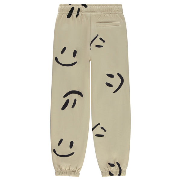 Pantalone Big Smiles in felpa beige per bambini