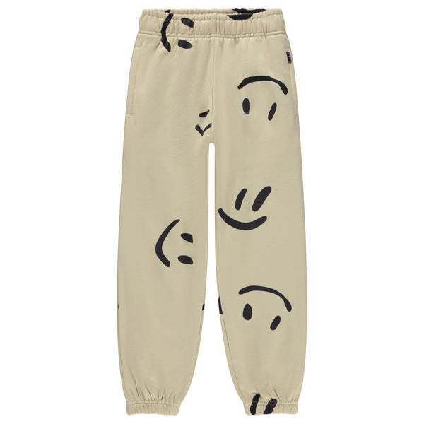 Pantalone Big Smiles in felpa beige per bambini