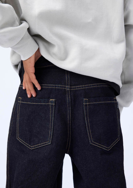 Jeans in denim blu scuro per bambino