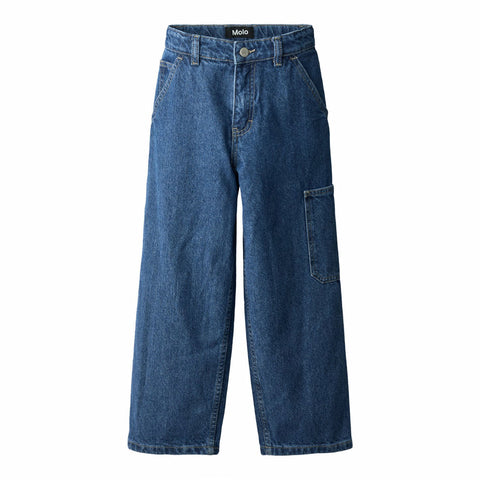 Jeans in denim blu per neonato e bambino