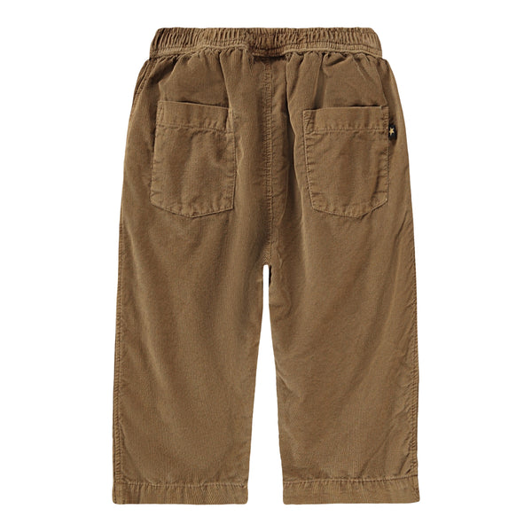 Pantalone marrone in velluto a costine per neonato