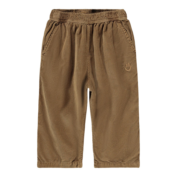 Pantalone marrone in velluto a costine per neonato