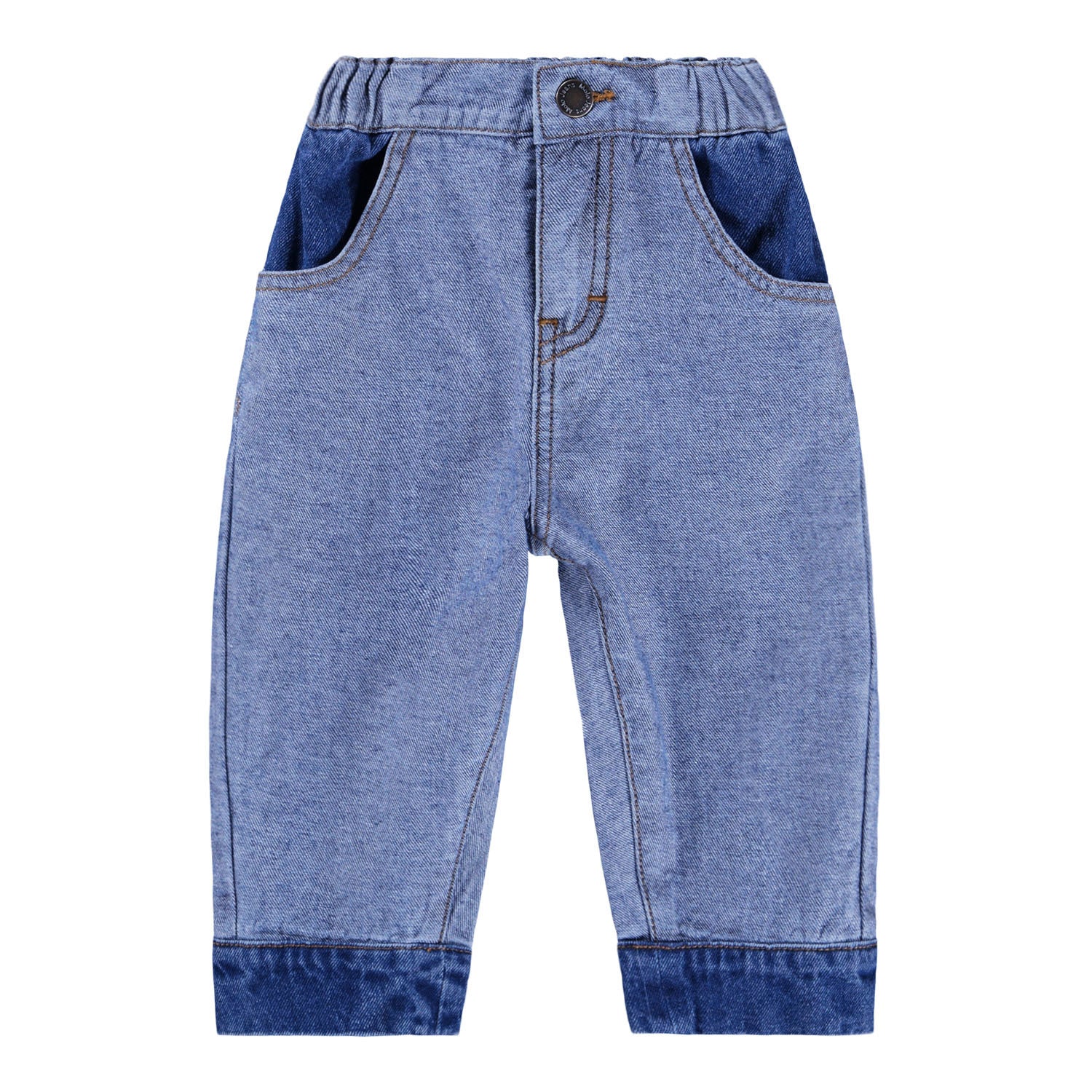 Jeans in denim blu per neonato