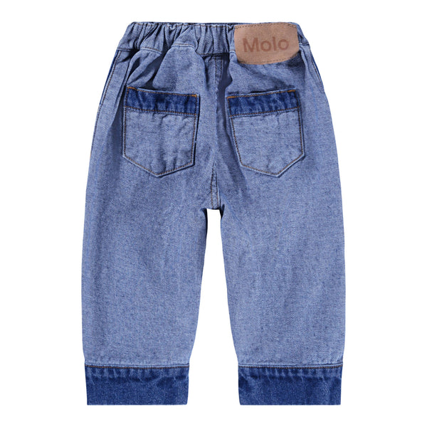 Jeans in denim blu per neonato