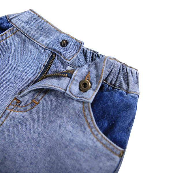 Jeans in denim blu per neonato