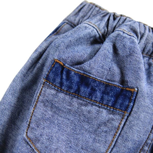 Jeans in denim blu per neonato