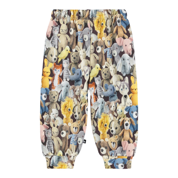 Pantalone multicolor con stampa all over per neonati