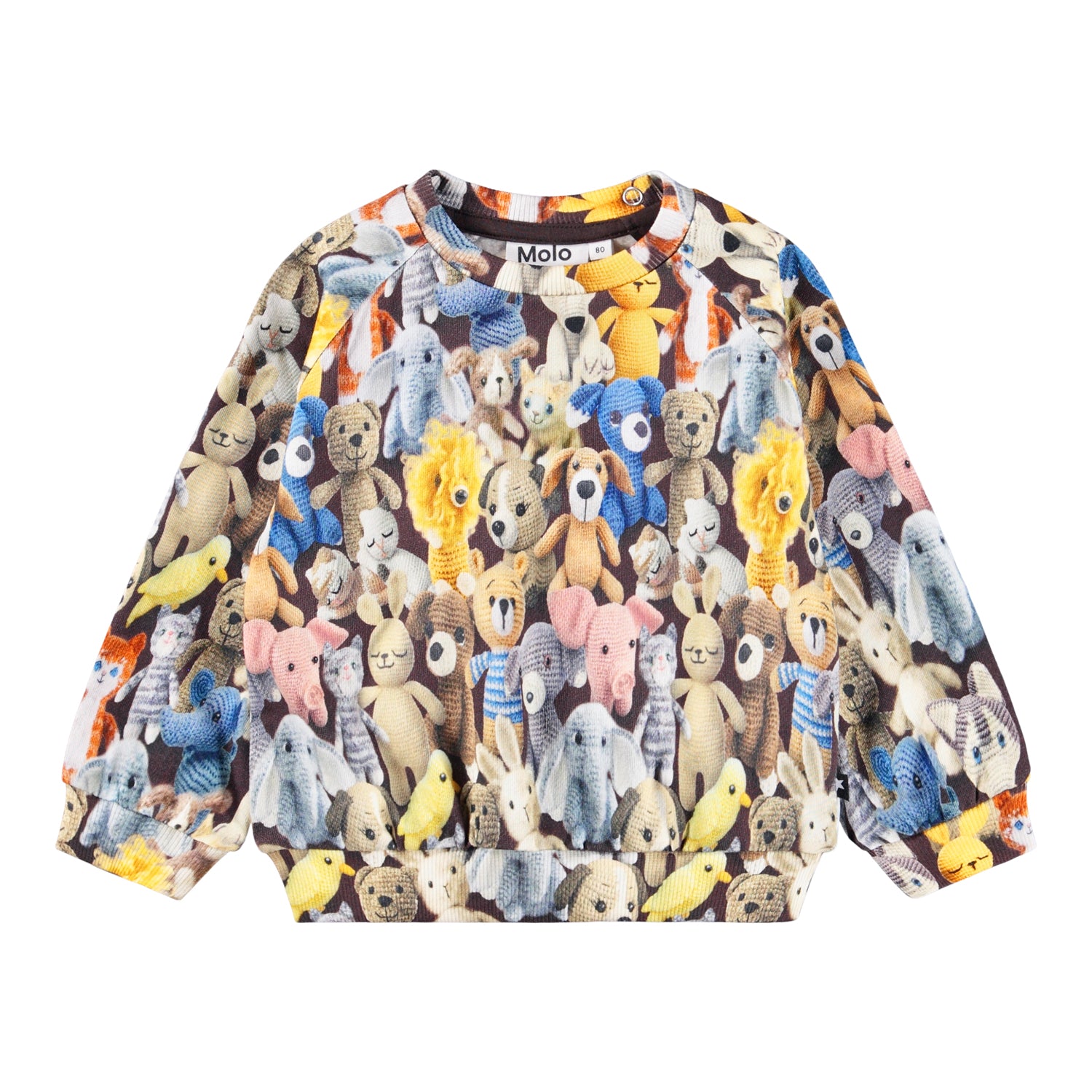 Felpa multicolor con stampa all over per neonati