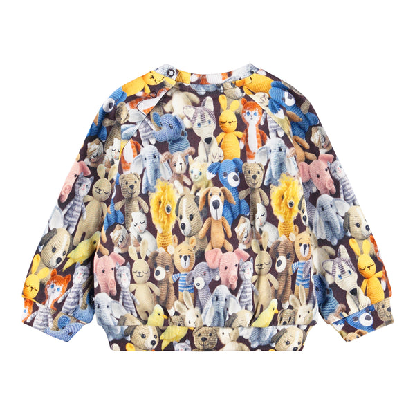 Felpa multicolor con stampa all over per neonati