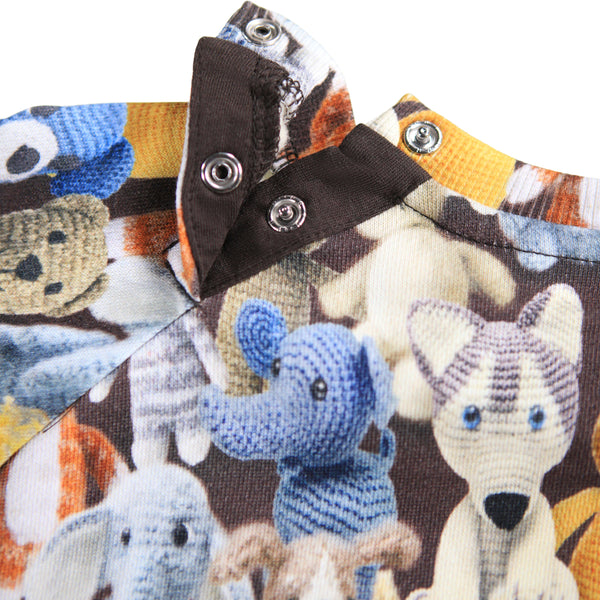 Felpa multicolor con stampa all over per neonati
