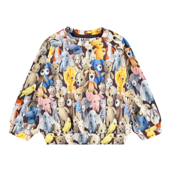Felpa multicolor con stampa all over per neonati