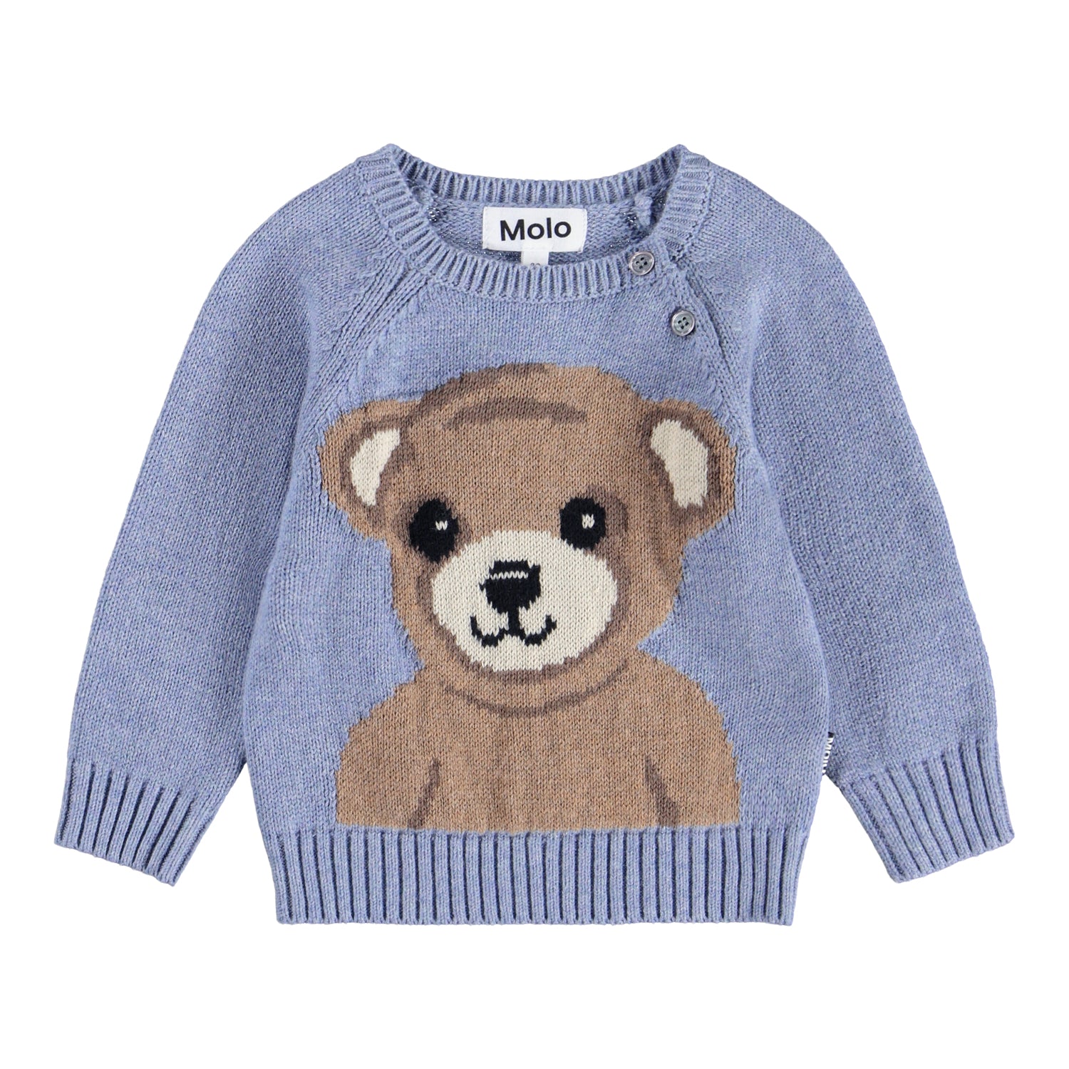 Maglia azzurra con ricamo per neonato