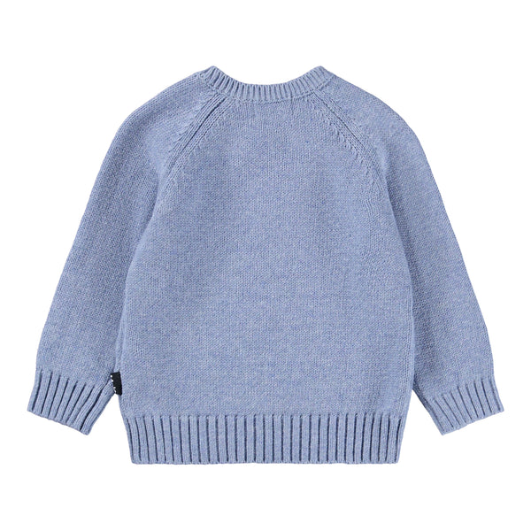 Maglia azzurra con ricamo per neonato