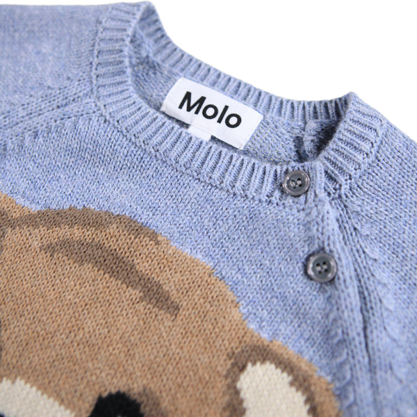 Maglia azzurra con ricamo per neonato
