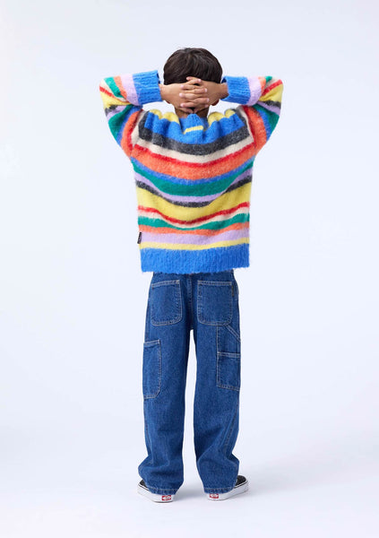 Cardigan in maglia multicolor per bambina